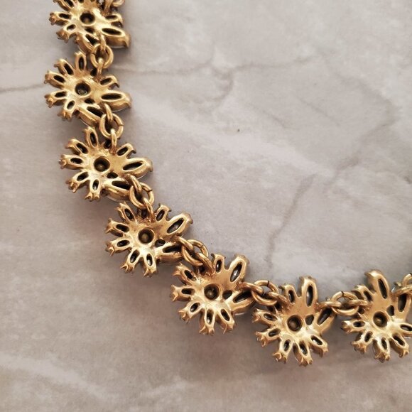 ✨ J.Crew Rhinestone Crystal Cluster Statement Bridal Wedding Necklace ✨ - Picture 14 of 16